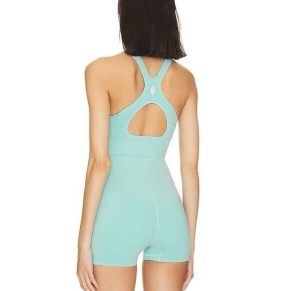 Free People Movement Every Single Time Runsie Womens Cascade Romper Tank